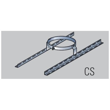 Té 90° Avec Collier De Jonction Tubage Rigide Pour Conduit De Cheminée