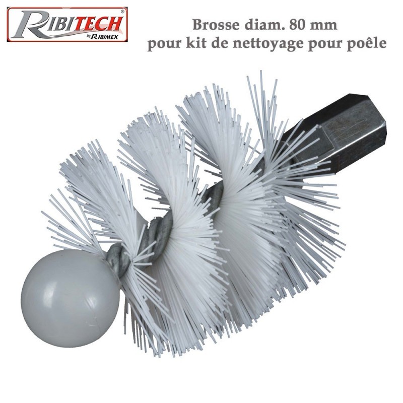 Pièces RIBIMEX Brosse diam. 80 mm pour kit de nettoyage pour poele