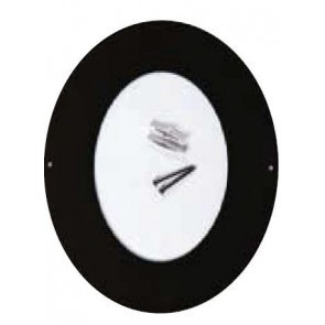 Rosace elliptique noire Diametre 80 mm pour poele a pellets