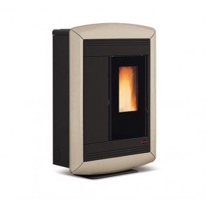 EXTRAFLAME SOUVENIR LUX Poêle à pellets canalisable extra-plat en faïence avec sortie des fumées multiple 11 kW