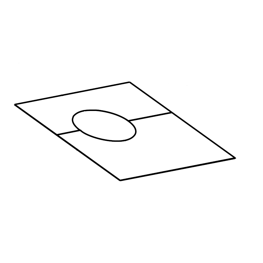 Plaque de finition plafond carrée sur mesures en 2 parties