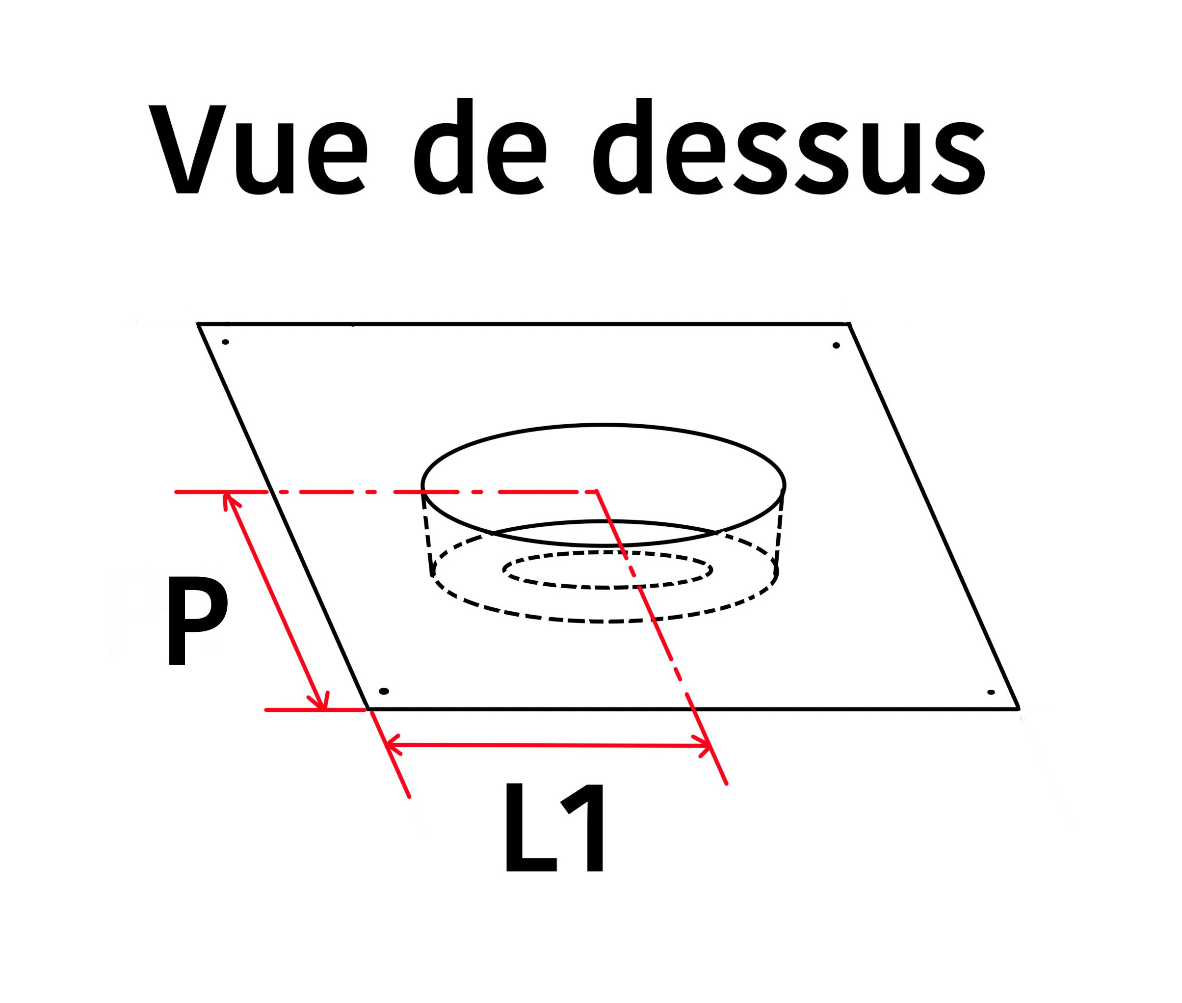 Position retombée cache-conduit sur mesures